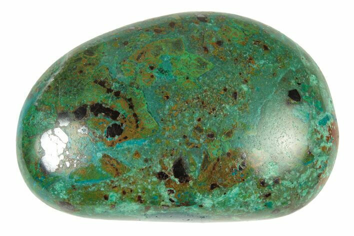 Polished Chrysocolla and Malachite Stone - Peru #250358